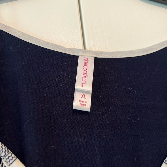 XHILARATION NAVY BLUE & WHITE TANK TOP 💙🤍✨ - Picture 3 of 4